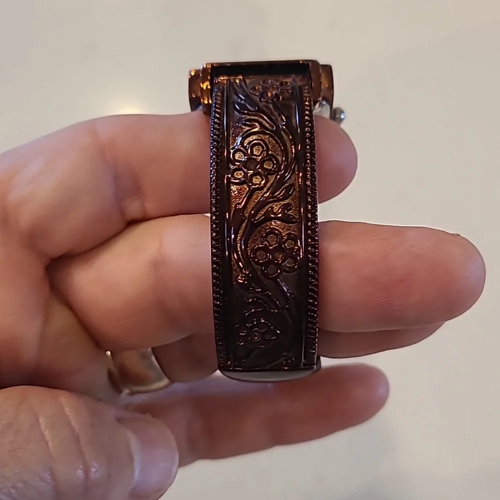 Xavier Cuff Dark Copper Colored Wearable Watch